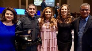 Daniel in uniform with Family