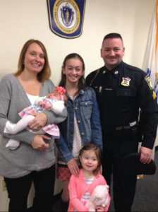 Dave in uniform, wife, 3 daughters
